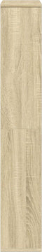 vidaXL - Boekenkast - 60x20x120 - cm - bewerkt - hout - sonoma - eikenkleurig