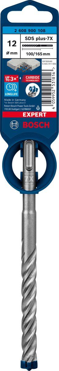 Bosch EXPERT SDS plus-7X - Hamerboor - 4 snijkanten - (1 stuk)