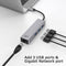 ACT AC7055 - 3-Poorts USB-C Hub - 3x USB-A en Gigabit Ethernet - Aluminium