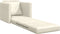 vidaXL - Vloersofa - Bed - 2-in-1 - Crème - 74x77x81 - cm - Velvet