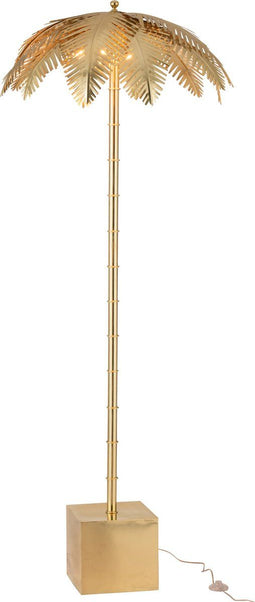J-Line lamp Staand Kokosbladeren - metaal - goud