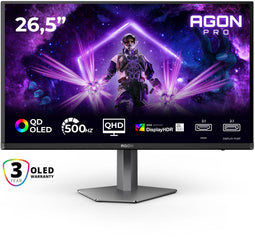 AOC Agon Pro AG276QKD2 - Gaming Monitor - 27" QD-OLED 500Hz QHD - Zwart