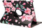 iMoshion Tablet Hoes Geschikt voor iPad 9 (2021) 9e generatie / iPad 7 (2019) 7e generatie / iPad 8 (2020) 8e generatie - iMoshion 360° Draaibare Design Bookcase - Zwart /Blossom Watercolor Black