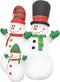 vidaXL - Sneeuwpopfamilie - opblaasbaar - met - LED's - 240 - cm