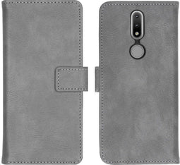 iMoshion Hoesje Geschikt voor Nokia 2.4 Hoesje Met Pasjeshouder - iMoshion Luxe Bookcase - Grijs