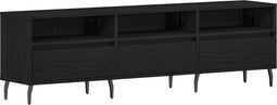 vidaXL - TV-kast - Zwart - Eiken - 150x30x44,5 - cm - Engineered - Wood
