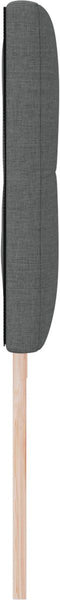 vidaXL - Hoofdbord - met - Knopen - Geweven - Donkergrijs - 200 - cm - Stof