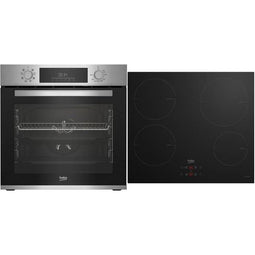 Beko BBSM12340X - Inbouw Ovenset - 72 liter - 4 kookzones - zwart/rvs