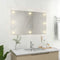 vidaXL - Wandspiegel - zonder - lijst - met - LED-lampen - rechthoekig - glas