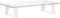 vidaXL - Monitorstandaard - 40x20x8 - cm - gehard - glas - en - metaal - wit