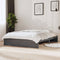 vidaXL - Bedframe - massief - hout - grijs - 140x190 - cm