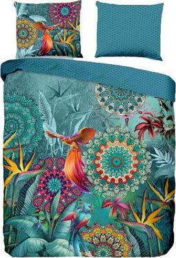 HIP Lovise - Dekbedovertrek - Katoensatijn - Dierenprint - Multi (135x200 cm)