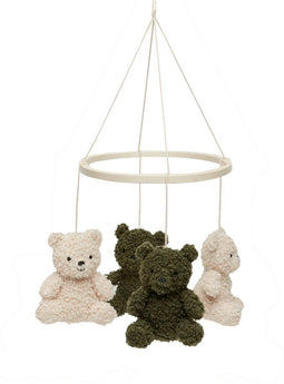 Jollein Baby Mobiel Teddy Bear - Boxmobiel - Bevestigbaar aan box of ledikant - Leaf Green/Naturel