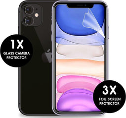 iMoshion Screenprotector Geschikt voor iPhone 11 Inclusief Camera Lens protector - iMoshion Screenprotector Folie 3 Pack + Camera Protector Glas