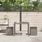 vidaXL - Tuinkrukken - met - kussens - 2 - st - 40x40x43 - cm - poly - rattan - grijs