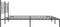 vidaXL - Bedframe - met - hoofdbord - metaal - zwart - 180x200 - cm