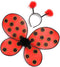 Great Pretenders Verkleedkledij Lieveheersbeestje hoofdband met vleugels -Vanaf 3 jaar - Rood