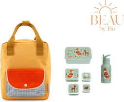 Sticky lemon rugzak + A little lovely company back to school set Bosvriendjes