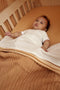 Meyco Baby Herringbone - Wiegdeken - Velvet en katoen - Warm sand - 75x100 cm