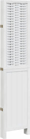vidaXL - Kamerscherm - met - 5 - panelen - massief - paulowniahout - wit