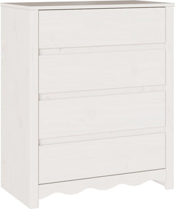 vidaXL - Ladeblok - "DRAMMEN" - Wit - 76,5x40x91 - cm - Massief - Vurenhout