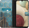 iMoshion Hoesje Geschikt voor Samsung Galaxy A12 Hoesje Met Pasjeshouder - iMoshion Design Softcase Bookcase - Goud / Meerkleurig / Groen / Green Honeycomb