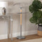 Holstebro moderne en multifunctionele kapstok met 2 haken of hangers voor heren- of dameskleding, afmetingen (H x L x B) 112 x 28,8 x 46,5 cm, metaal en hout, kleur: grijs