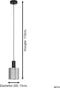 EGLO Gorosiba - Hanglamp - E27 - Ø 15 cm - In hoogte verstelbaar - Zwart