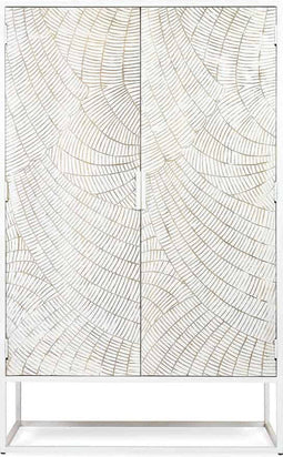 Liviza Opbergkast Andel - Mangohout - Rechthoek Wit - 160 cm , 100 cm , 45 cm