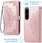 iMoshion Hoesje Geschikt voor Sony Xperia 1 IV Hoesje Met Pasjeshouder - iMoshion Mandala Bookcase - Rosé Goud