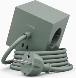 AVOLT - Square 1 - Adapter - USB-C - 30W - 3m - Oak Green