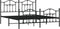 vidaXL - Bedframe - met - voetbord - zonder - matras - metaal - zwart - 180x200 - cm