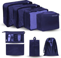 Comfytravel Packing Cubes Set - Reisaccessoires - 8-delige set - Waterafstotend - Donkerblauw
