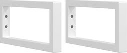 vidaXL - Wandbeugels - voor - wasbak - 2 - st - rechthoekig - staal - wit