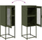 vidaXL - Dressoir - 36x39x107 - cm - koudgewalst - staal - olijfgroen