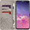Hoesje Geschikt voor Samsung Galaxy S10 Plus Hoesje Met Pasjeshouder - Mandala Bookcase - Grijs
