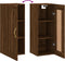 vidaXL - Wandkast - 34,5x34x90 - cm - bewerkt - hout - bruin - eikenkleur