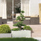 vidaXL - Plantenbak - 100x100x40 - cm - staal - wit
