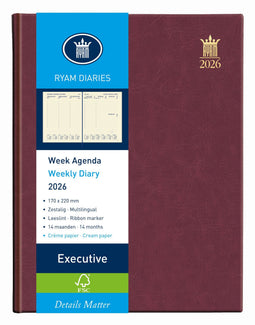 Ryam - Agenda (2026) - Executive Mundior 7D/2 - Bordeaux