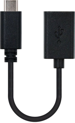 Nanocable USB 2.0 - USB type-C naar USB A - 0.15m - Zwart