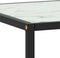 vidaXL - Salontafel - met - wit - marmerglas - 120x50x35 - cm - zwart