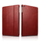 Icarer - 3-Vouw echt lederen sleepcover hoes - iPad 9.7 (2017/2018) / Pro 9.7 / Air / Air 2 - Rood