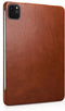 Icarer - 3-Vouw echt lederen sleepcover hoes - iPad Pro 11 inch (2018-2020) - Cognac