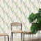 DUTCH - WALLCOVERINGS - Behang - Tropical - Leaf - grijs - en - groen
