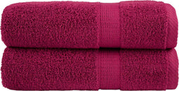 vidaXL - Badhanddoeken - SOLUND - 2 - st - 600 - g/m² - 70x140 - cm - bordeauxrood