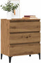 vidaXL - Dressoir - 60x35x70 - cm - bewerkt - hout - artisanaal - eikenkleur
