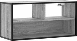 vidaXL - Tv-meubel - 80x31x39,5 - cm - bewerkt - hout - metaal - grijs - sonoma - eiken