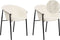 AMES - Eetkamerstoel set van 2 - Off-white - Bouclé