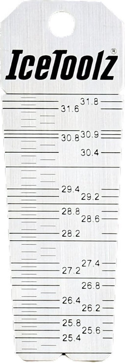 Icetoolz Zadelpenbuismeter Xpert 25-31,8 Mm Aluminium Zilver