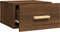 vidaXL - Nachtkastjes - 2 - st - wandgemonteerd - 35x35x20 - cm - bruin - eikenkleur